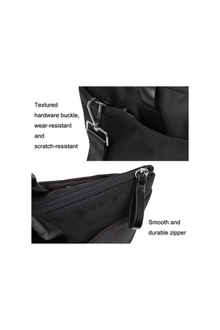 Novahub Çift Fonksiyonlu Evrak Çantası Omuz Çantası, Büyük Kapasiteli Bilgisayar Çantası, Haki/siyah Siyah