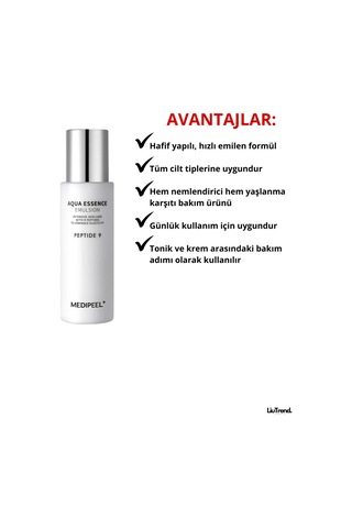 Medipeel Peptide 9 Aqua Essence Emulsion 250 Ml Canlandırıcı Yüz Emülsiyonu M0065