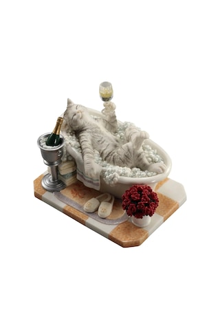 Küvet Keyfi Kedi Temalı Dekoratif Minyatür Biblo Küvet Keyfi Kedi Temalı Dekoratif Minyatür Biblo