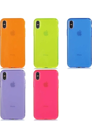 Apple Uyumlu iPhone X Kılıf Zore Mun Silikon-Mor