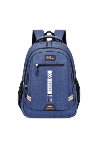 Yucama Yeni Büyük Kapasiteli Seyahat Sırt Çantası Oxford Kumaş Okul Sırt Çantası - Mavi Kırmızı - Gri