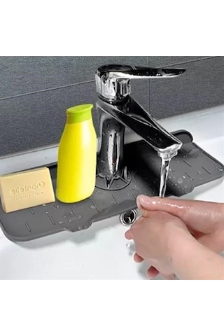 Ollevra Lavabo İçin Musluk Sapı Damlama Tutucu Raf Mutfak Tezgahı Sıçrama Koruma Silikon Esnek Mat Çok Renkli