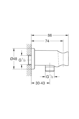 Grohe Rainshower Duş Çıkış Dirseği, Fırçalı Altın, 26658gn0 Krom
