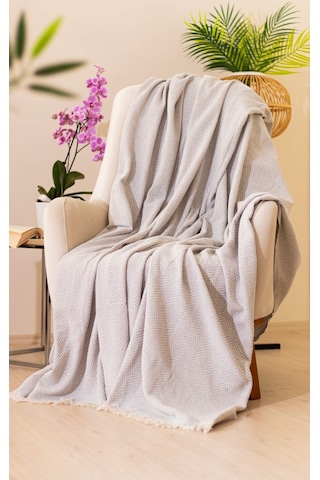 Tabu Home Dokuma Cozy Comfort Gri Tv Örtüsü