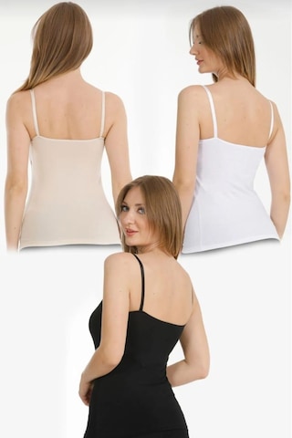 Liza Kadın Penye Emzirme Atlet 3 Adet Çok Renkli