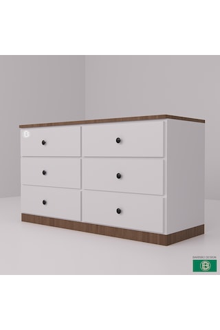 Şifonyer 6 Çekmeceli Geniş Depolama Alanına Sahip