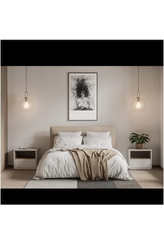 Illustrasyon Dekoratif Ahşap Çerçeve Paspartulu 35x50 Tablo