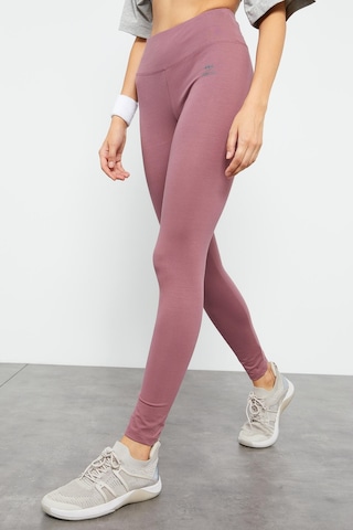 Tommylife Gül Kurusu Yüksek Bel Toparlayıcı Slim Fit Dar Paça Kadın Tayt - 94011 Gülkurusu
