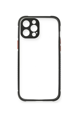 İphone 12 Pro Kılıf Miami Şeffaf Silikon - Siyah 00461364