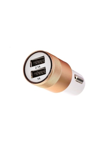 Çakmak Soketi Çift Usb'Li-Altın / Icca84-1
