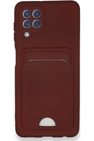 FitCase Samsung Uyumlu Galaxy A22 Cardy Soft Delikli Kartlık Cepli Silikon Kapak
