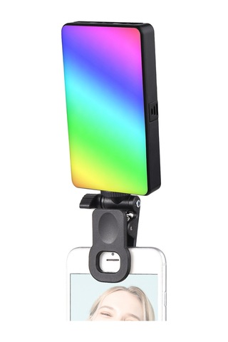 Hallow Andoer W140 RGB Cep Klipsli RGB Video Işığı Siyah