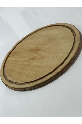 Yuvarlak Tatlı Sunum Ahşap Pizza Tabağı Sunum Tahtası Kesme Ve Sunum Tahtası 32 Cm Ahşap