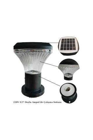 Forlife 100watt Güneş Enerjili Solar Set/baba Üstü Bahçe Armatürü Fl-3336