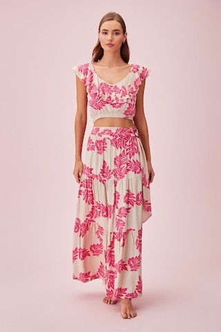 Suwen Shakira Crop Top Sba24520849 Pembe Çiçekli Pembe