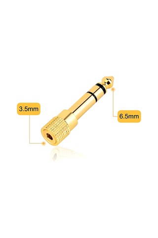 Dofolink 6.35mm Erkekden 3.5mm Dişiye Ses Adaptörü - Altın Kaplama, Kayıpsız Sinyal, Ev Ve Profesyonel Ses Cihazları İçin