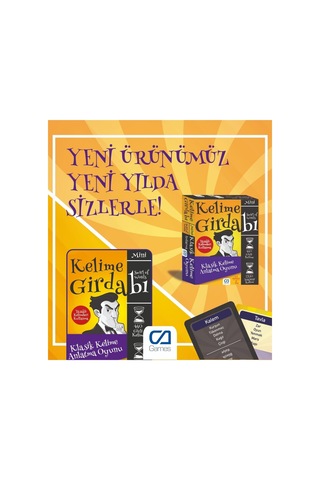 Ca Games Kelime Girdabı Mini Eğlenceli 4-8 Oyunculu Klasik Kelime Anlatma Oyunu 2200 Anahtar Kelime 440 Gizli Kelime