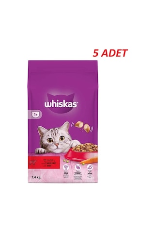 Whiskas Biftekli Kuru Kedi Maması 1,4 Kg 5 Adet Whiskas Biftekli Kuru Kedi Maması 1,4 Kg 5 Adet