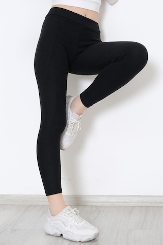 Mokashopin - Örme Kaşe Tayt Siyah - 10158.1567. 001