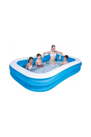 Bestway Dikdörtgen Büyük Aile Havuzu 54005 200 X 146 X 48 Cm Lacivert