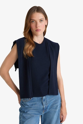 Defacto Slim Fit Dar Kesim Bisiklet Yaka Bağlama Detaylı Kolsuz Bluz G1736ax25wnnv31 Lacivert