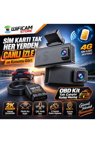 Çift Kameralı Ubox 4g Araç Kamerası Ve Konum Takip