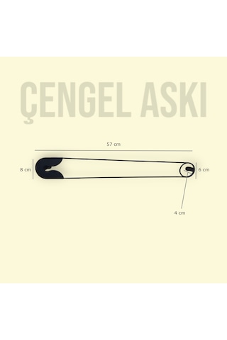 Çengel Askı Mutfak Banyo Antre Askılığı Siyah