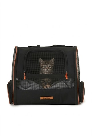 Missidea Brave Paws Piramit Xl Havalandırmalı Kedi Ve Köpek Taşıma Çantası Seyahat Çantası Siyah