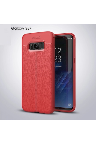 Ally Galaxy Uyumlu S8 Plus Litchi Tam Koruma Soft Silikon Kılıf- 5775 Siyah
