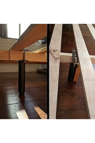 Novahub Yükseklik Ayarlanabilir Karyola Ayağı, Yatak Merkez Desteği, Alüminyum, Paslanmaz, Kolay Kurulum -