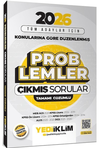Yediiklim 2026 Tüm Adaylar İçin Paragraf-problemler-sayısal-sözel Mantık Çıkmış Sorular Seti 4 Kitap