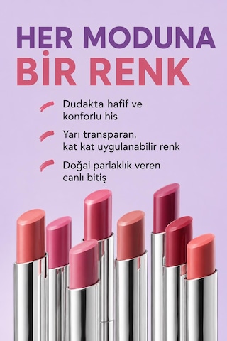 Pierre Cardin Sheer Glow Lipstick - Parlak Bitişli Nemlendirici Ruj - Tangerina Orange - 006 0