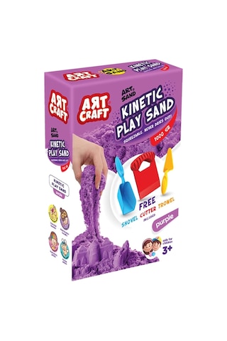 Art Sand Aksesuarlı Mor Oyun Kumu 1000 Gr. - Kinetik Kum Seti - Natural Kum - Doğal Kum Çok Renkli