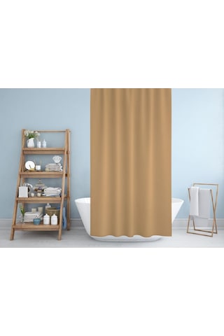 Zethome Jackline Banyo Duş Perdesi 0010 Bej Çift Kanat 2X120X200 Krem