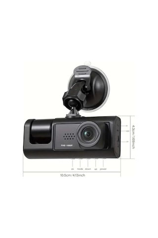 Dv300 Yeni 3 Kameralı Araç İçi Kayıt Kamerası Trafik Recorder 2 İnç Ips Ekran Full Hd 1080p