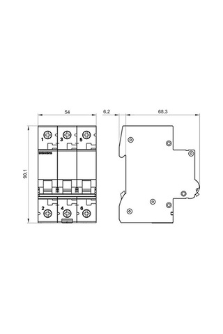 Otomatik Sigorta Classic 20a 3f 6ka 70 Mm 4001869524979