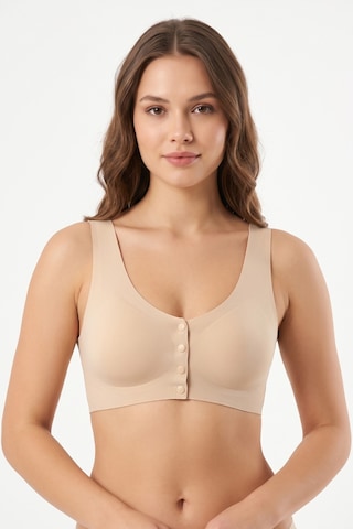 Missvera Kadın Lazer Kesim Önden Çıtçıtlı Pedli Sütyen Bgl-st05636 Ten