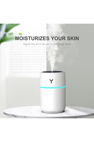 Youtek 260ml Usb Arabalı Nemlendirici: 7 Renkli Işık, Sessiz Çalışma, Sürekli/aralıklı Nem Modu