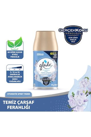 Glade Otomatik Sprey Oda Kokusu Yedek Temiz Çarşaf Ferahlığı 269 ML