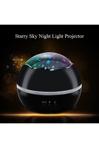 Ximistore9 Siyah Usb Yıldız Ve Deniz Projeksiyon Lambası - 8 Renkli Mod, Döner Tasarım, Uyku Ortamı Oluşturucu Pil Dahil Değil