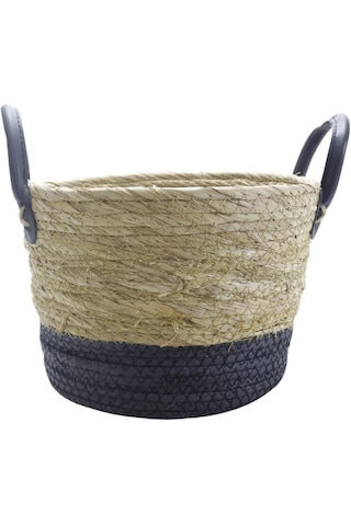 T.concept Dekoratif Dayanıklı Rattan Hasır Sepet Küçük Boy