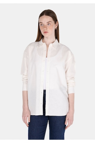 Colin's Colins Relaxed Fit Shirt Neck Düz Kadın Beyaz Uzun Kol Gömlek Cl1068538 Q1.v1 Wht Beyaz