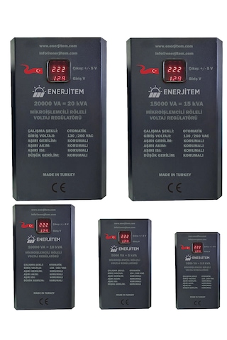 Enerjitem 10 Kva Röleli Voltaj Regülatörü 1f/1f 130-260v 10000va