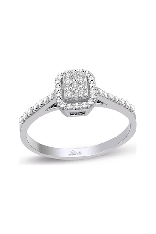 Lilarote Kare Tarz Pırlanta Modern Tasarım Coronet Yüzük