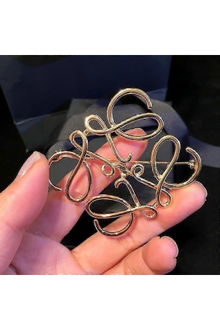 1 Adet Şanslı Çin Tarzı Broş Pins Kare Şekilli İskelet Altın Kadınlar İçin Basit Broşlar Takım Elbise Broş Pin Takı Eşarp Toka Kazak Pins Aksesuar Çok Renkli