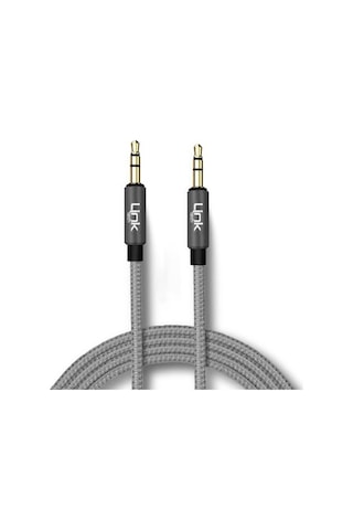 Linktech A580 3.5 Mm Aux Kablo Ses Aktarım Kablosu Örgü 2 M