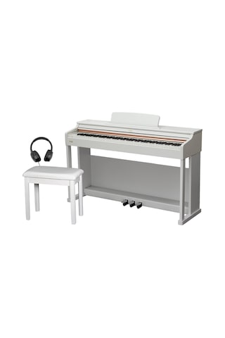 Valler Pm60 Wh Beyaz 88 Tuş Ağırlıklı Dijital Piyano Tabure + Kulaklık Hediyeli