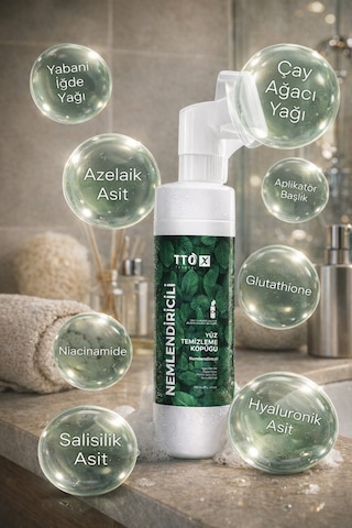 Tto X Nemlendirici Yüz Temizleme Köpüğü 200 Ml Hyaluronik Asitli Tüm Cilt Tipleri Için Günlük Kullanım