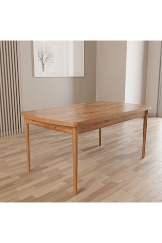 Merona Atlantik Çam 80x132 Sunta Ahşap Ayaklı Açılır Mutfak Masası, Yemek Masası, Salon Masası Atlantik Çam