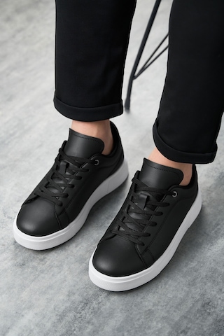 Günlük Erkek Sneaker Ayakkabı-205 Siyah - Beyaz
